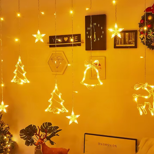 Guirlande lumineuse LED décorative pour la maison, étanche, indice IP44, éclairage de Noël, matériau PVC, longueur 3,8 m, multicolore