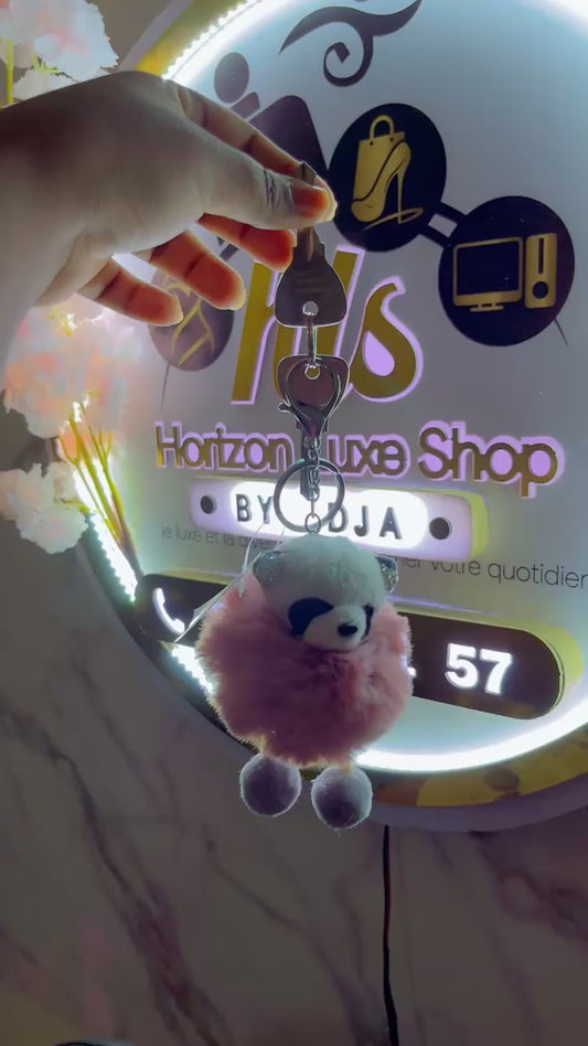 Porte-clé Lapin Pompon Ultra Doux – L’accessoire qui fait fondre tout le monde !